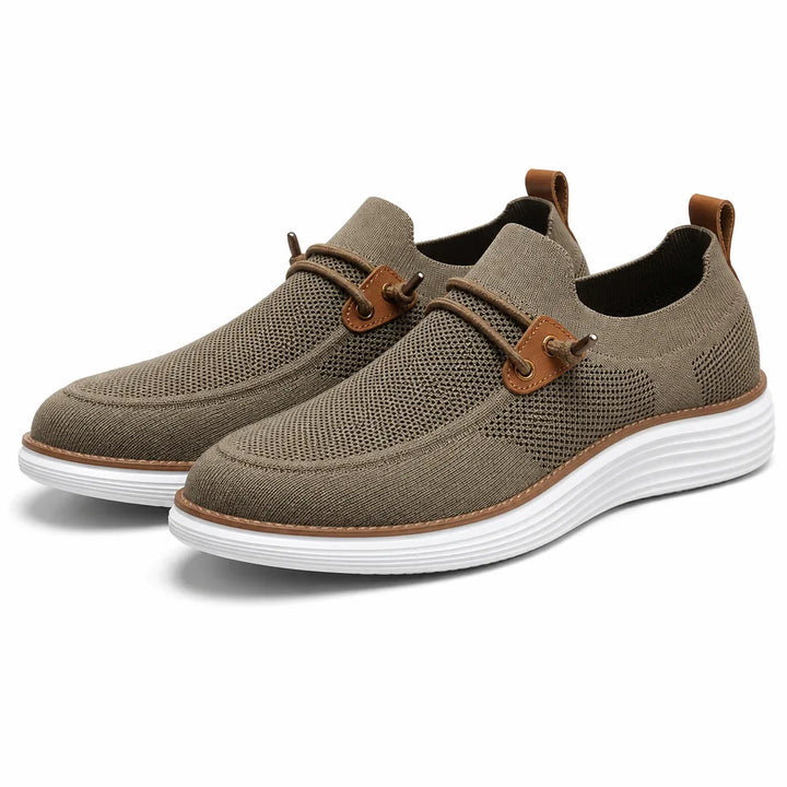 Samuel Mesh Knit Loafers - Color:Khaki;Size:39