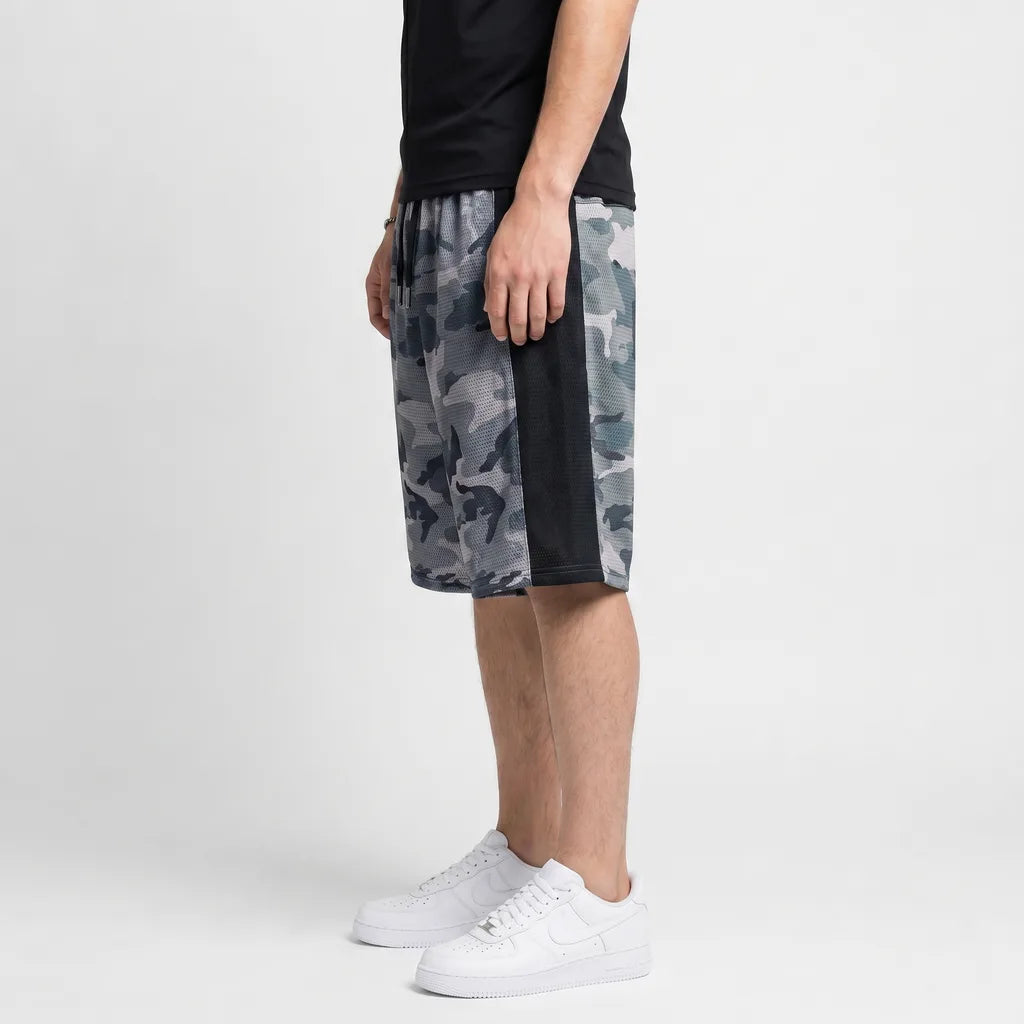 Men's Camo Army Green Brewster Mesh Sport Shorts