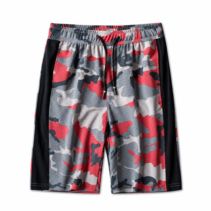 Samuel Mesh Sport Shorts - Color:Camo Red;Size:S