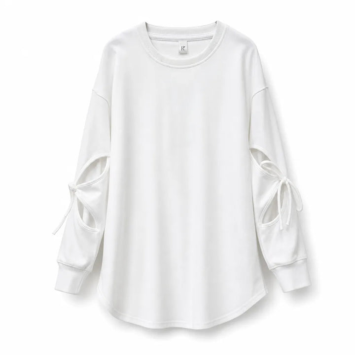 Scarlett Bow Sleeve Blouse - Color:White;Size:XS
