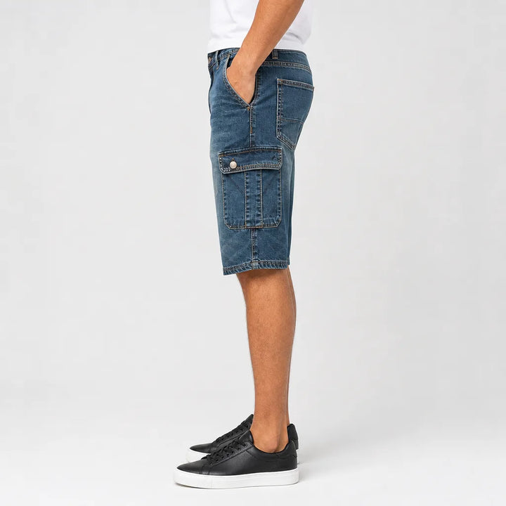Men's Blue Constance Distressed Cargo Jeans