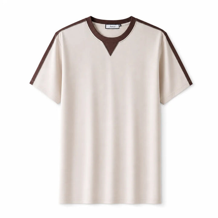 Sebastian Crew Neck T-Shirt - Color:Beige;Size:S