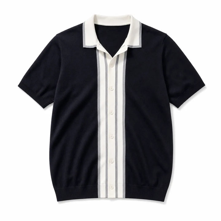 Sebastian Knit Polo Shirt - Color:Black;Size:S