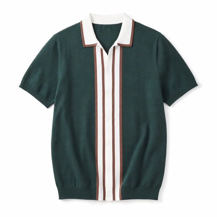 Sebastian Knit Polo Shirt - Color:Green;Size:S