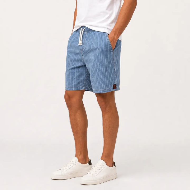 Men's Sebastian Striped Denim Shorts