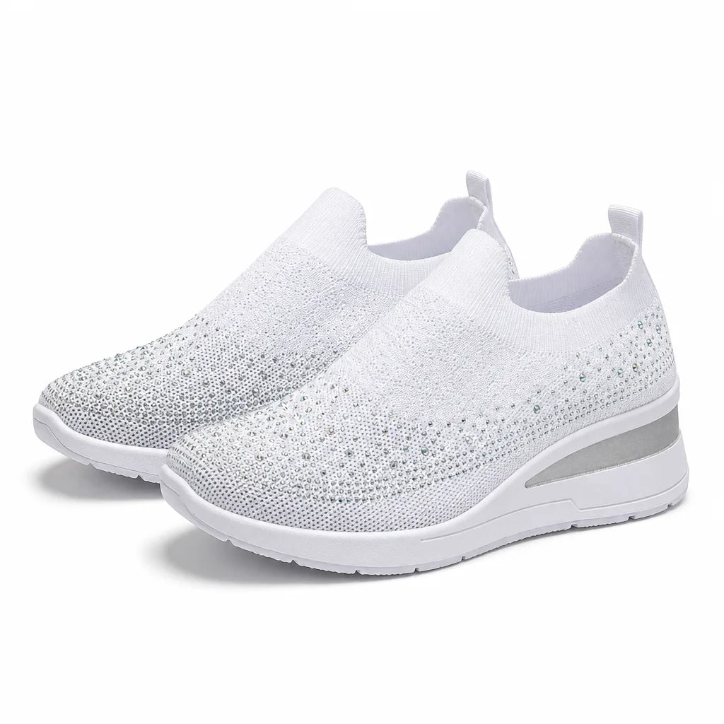 Selena Sock Sneakers - Color:White;Size:36