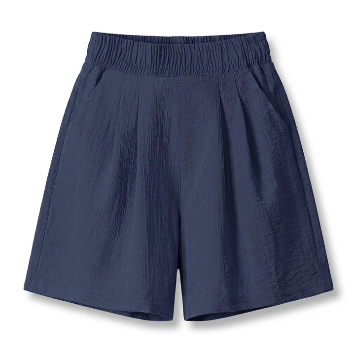Selene Wide Leg Shorts - Color:Blue;Size:M