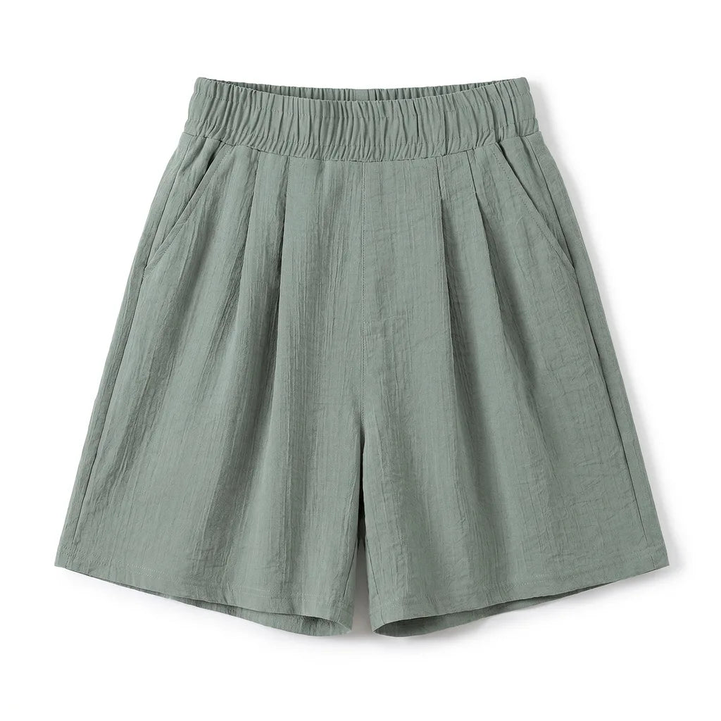 Selene Wide Leg Shorts - Color:Gray;Size:M