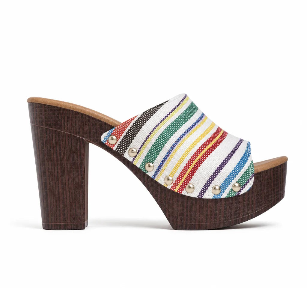 Women's Gatsby Striped Platform Mules