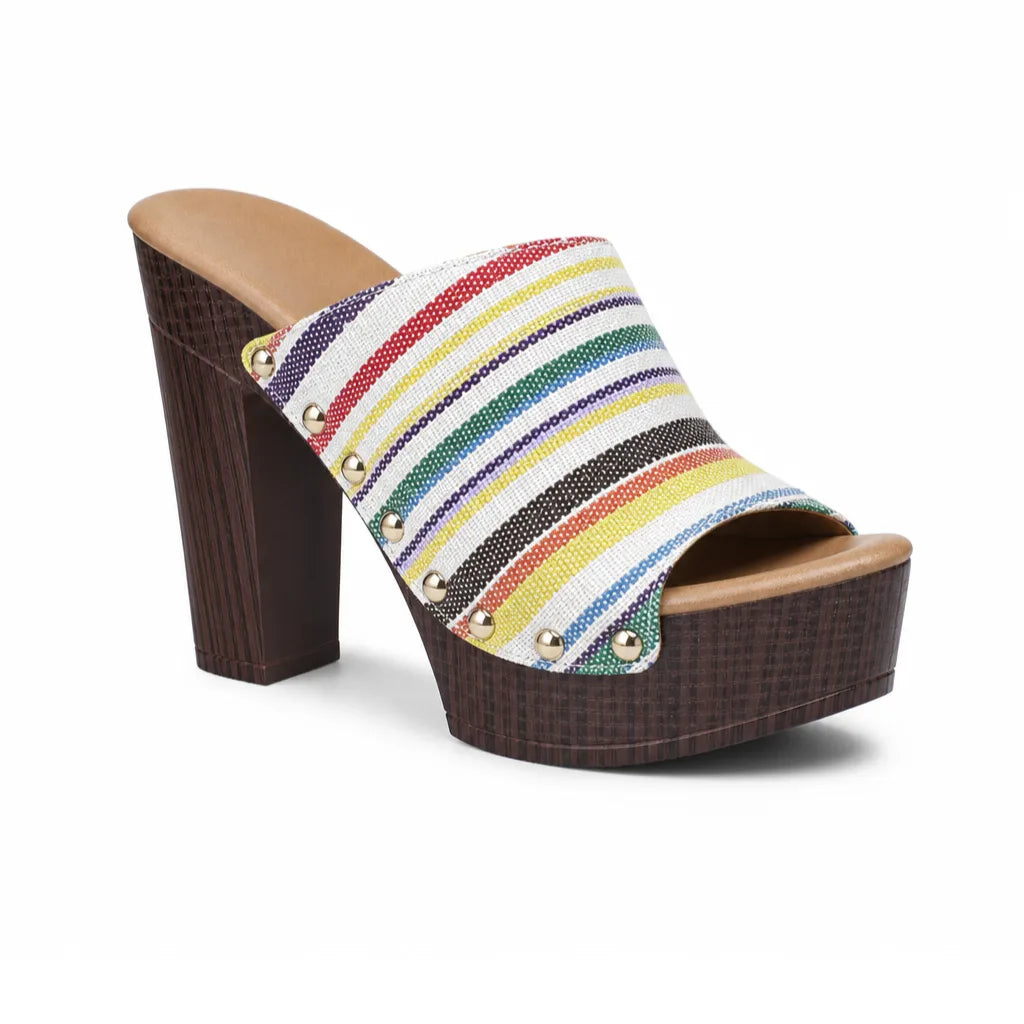Women's Gatsby Striped Platform Mules