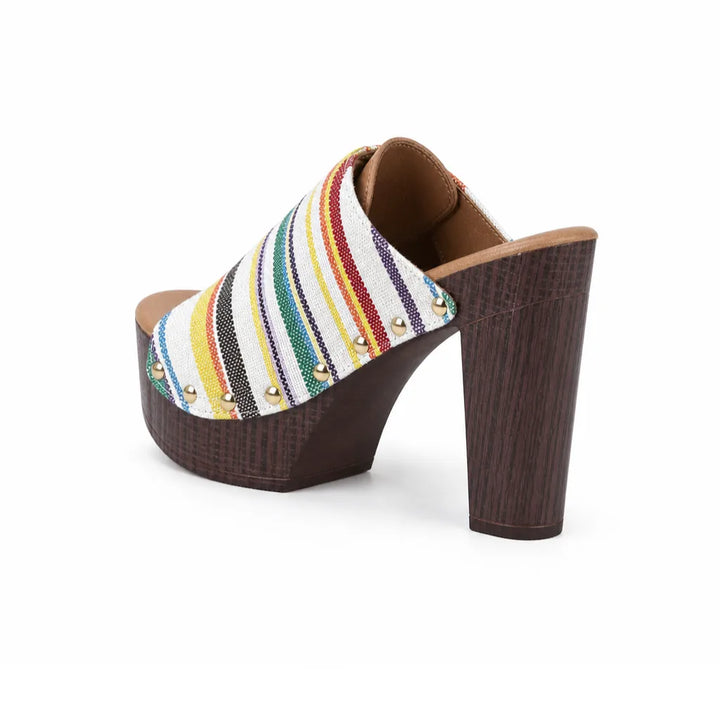 Women's Gatsby Striped Platform Mules