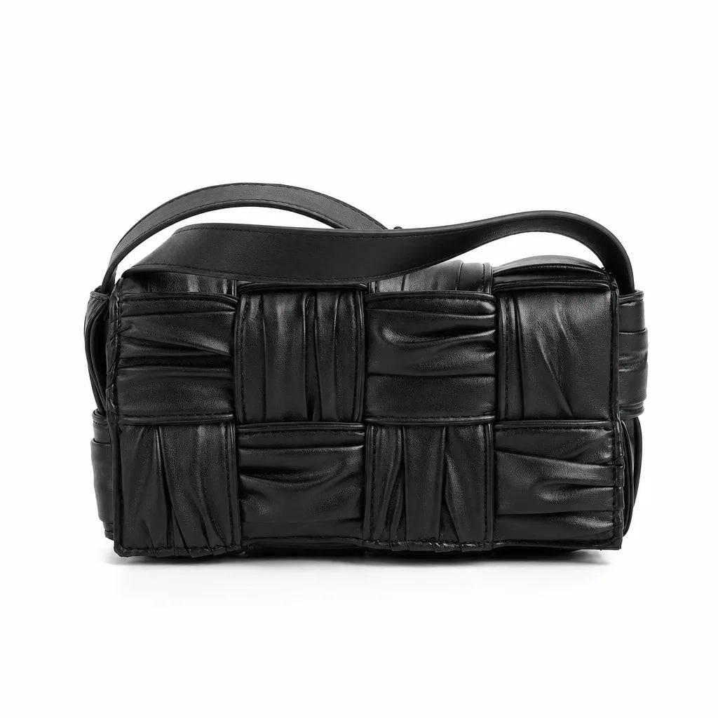 Serena Woven Pillow Bag (Copy) - Color:Black