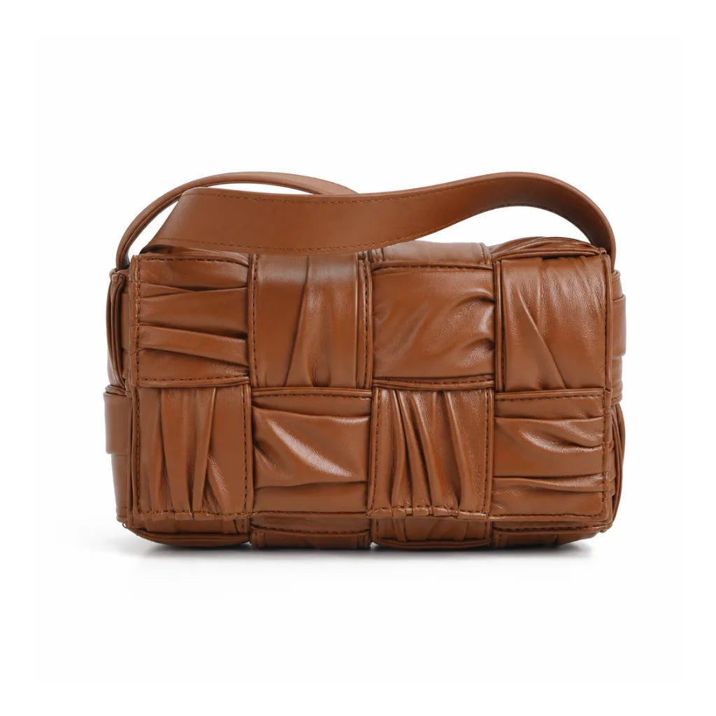 Serena Woven Pillow Bag (Copy) - Color:Brown
