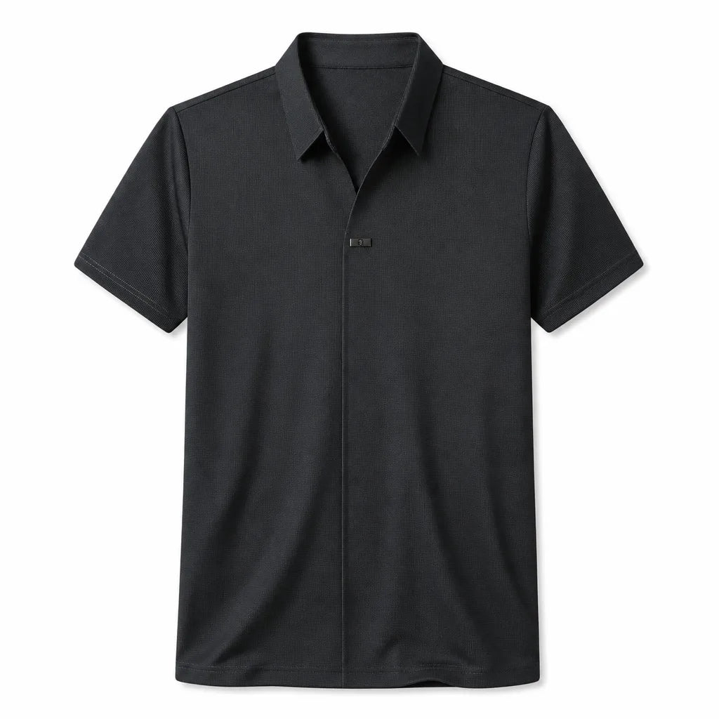 Sinclair Seamless Polo Shirt - Color:Dark Gray;Size:S