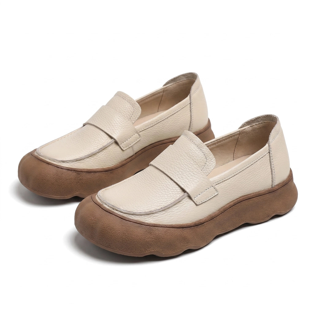 Sofia Platform Loafers - Color:Khaki;Size:35