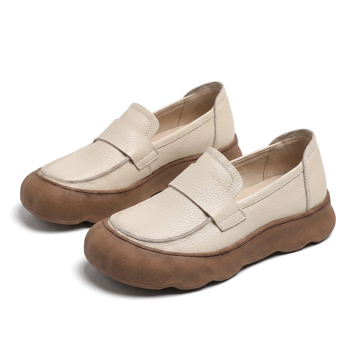 Sofia Platform Loafers - Color:Khaki;Size:35