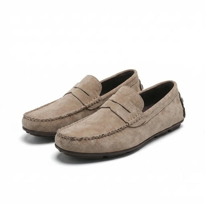Stanton Suede Loafers - Color:Apricot;Size:39
