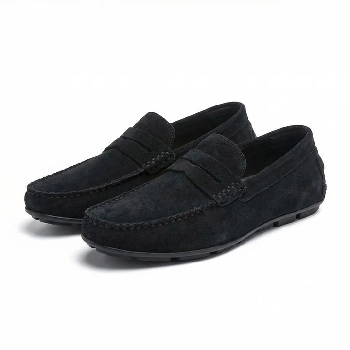 Stanton Suede Loafers - Color:Black;Size:39