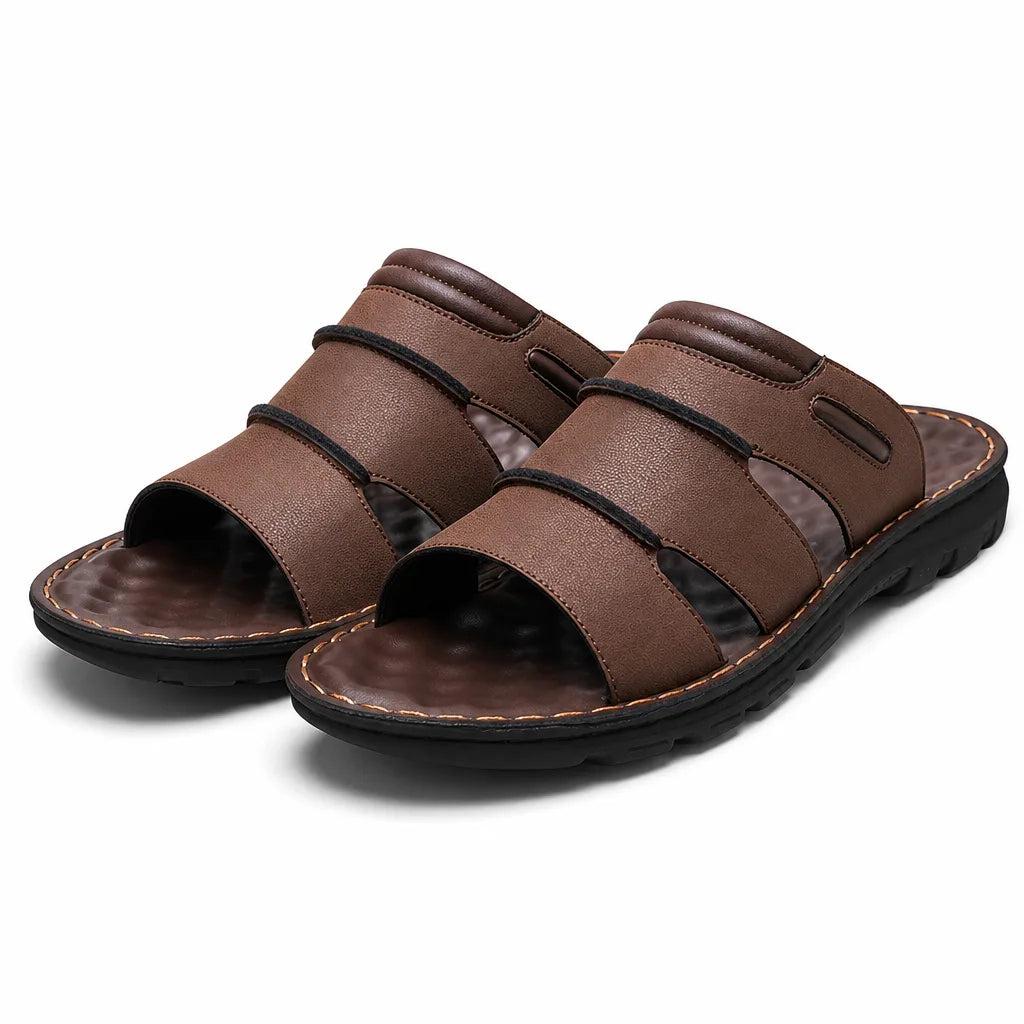 Stein Open Toe Sandals - Color:Brown;Size:38