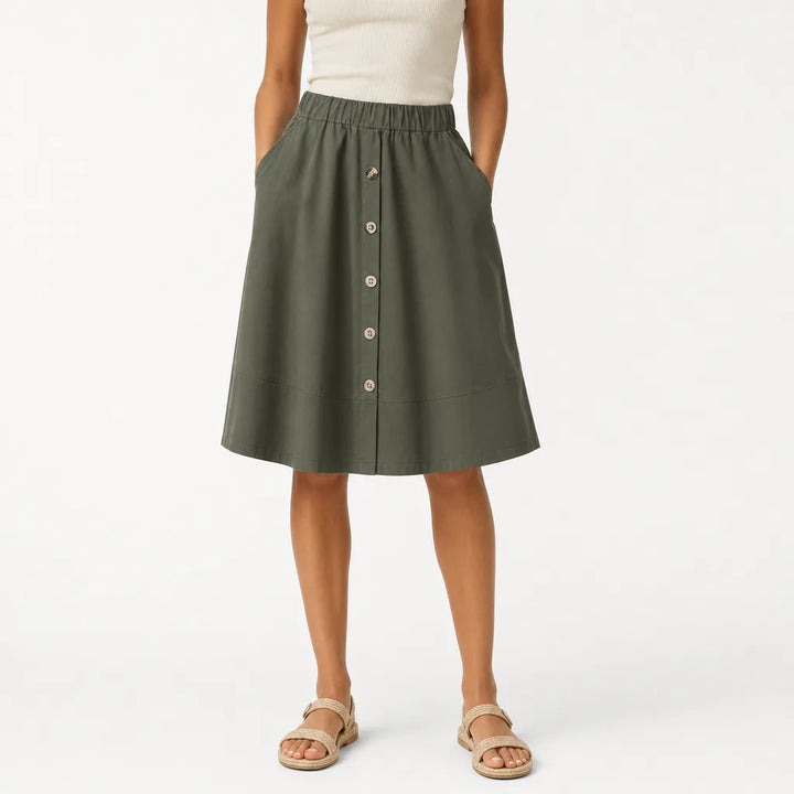 Women's Green Rosenthal A Line Midi Skirt
