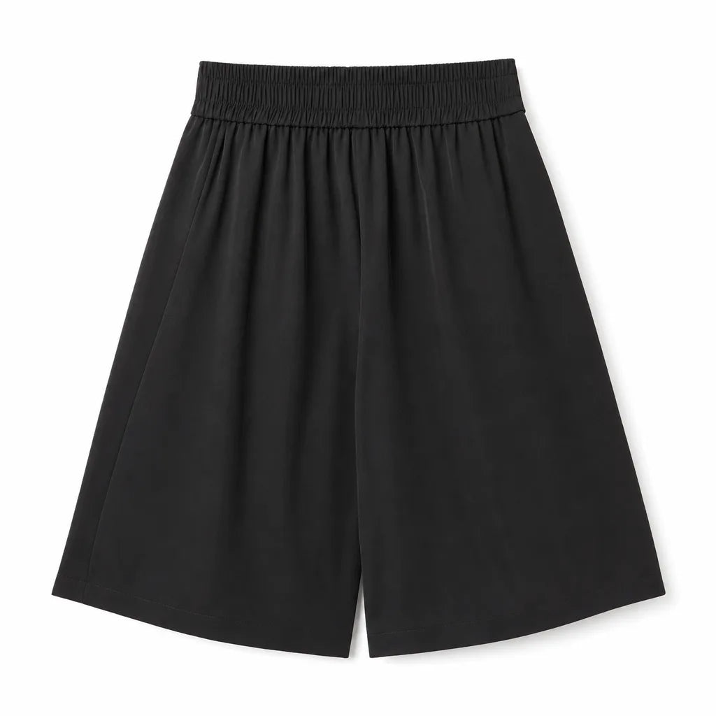 Stella Mid Waist Shorts - Color:Black;Size:S
