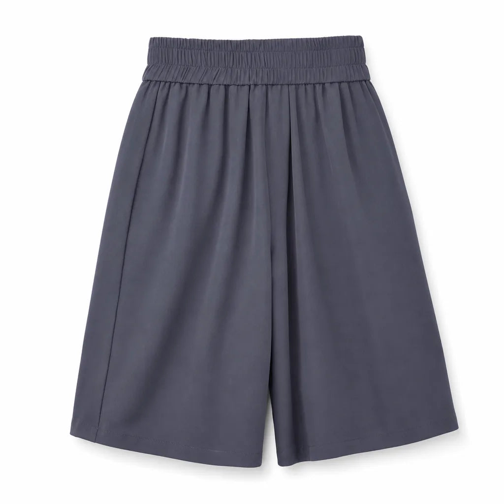 Stella Mid Waist Shorts - Color:Charcoal Grey;Size:S