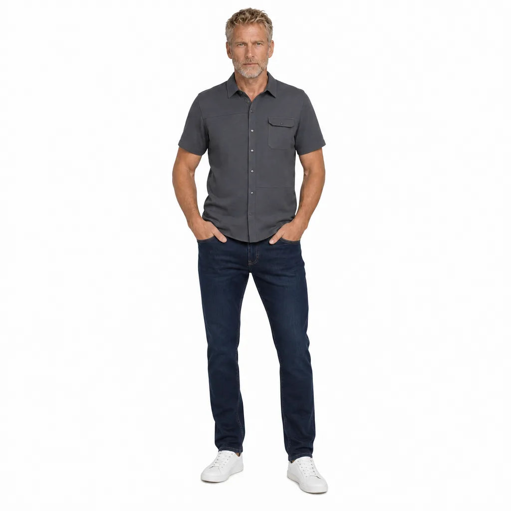 Men's Kirkland Short-Sleeve Cotton Shirt