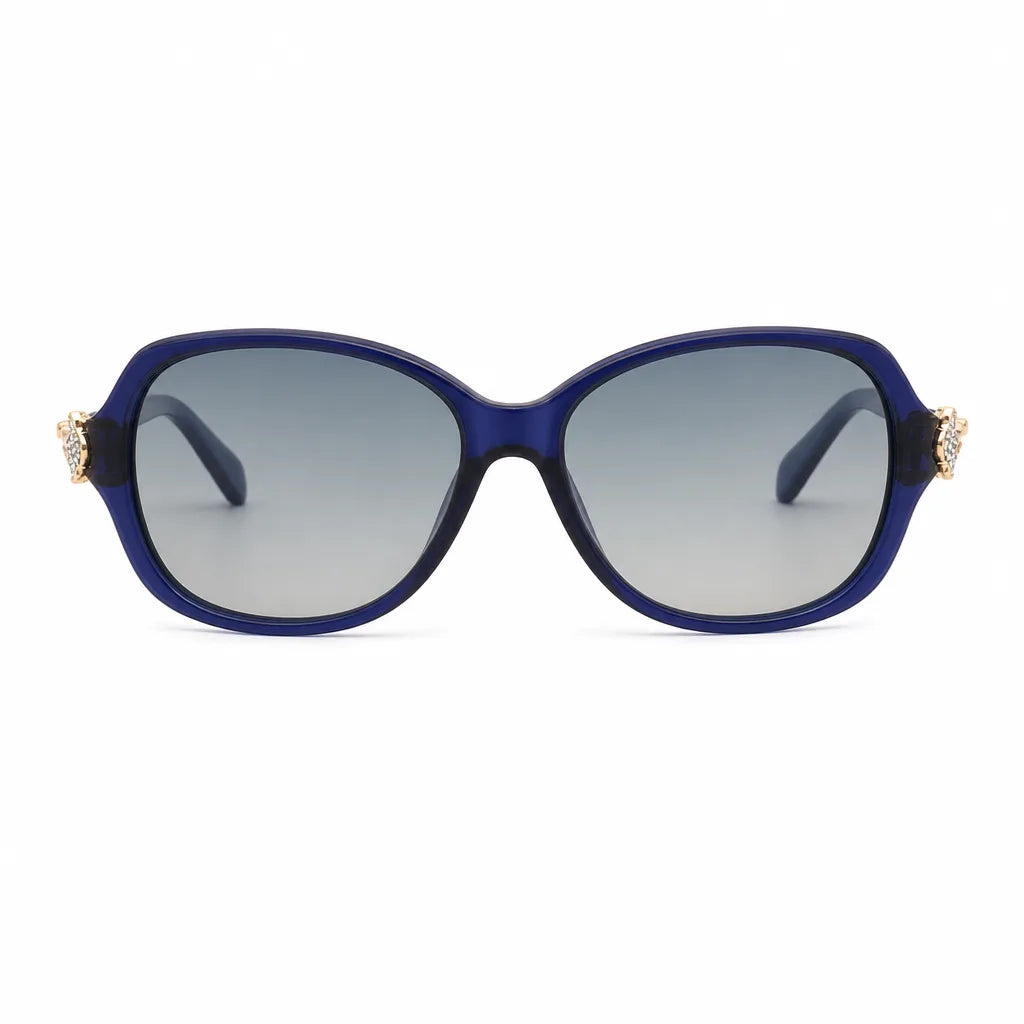 Women's Blue Montgomery Square Frame Shades