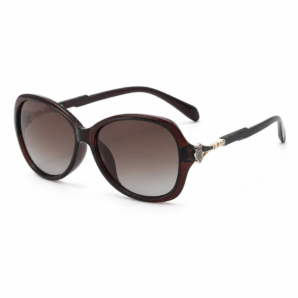 Stella Square Frame Shades - Color:Brown