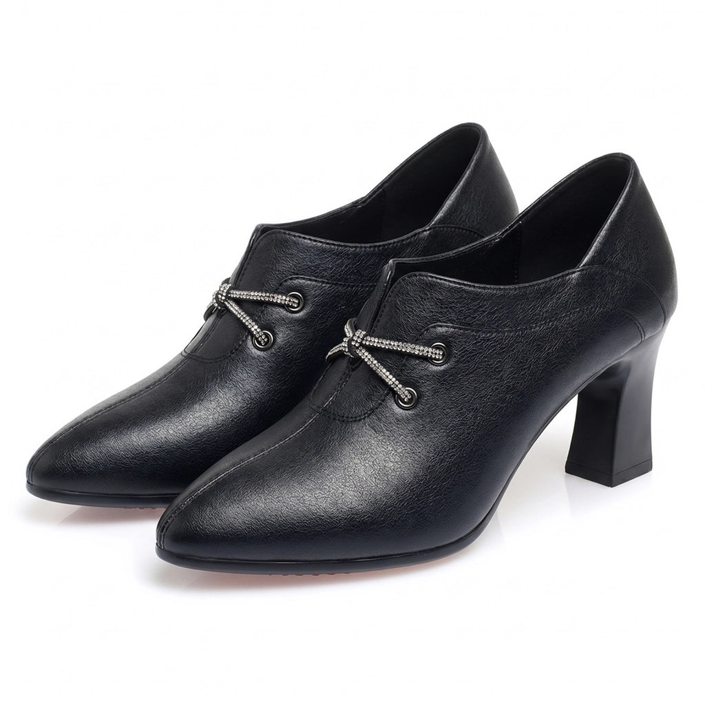Stella Vance Pointed Pumps - Color:Black;Size:35