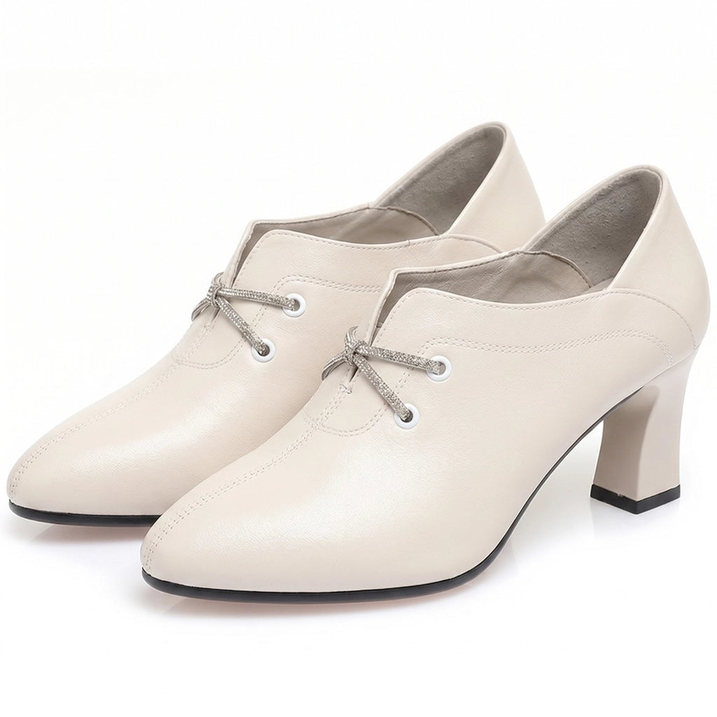 Stella Vance Pointed Pumps - Color:Off-white;Size:35