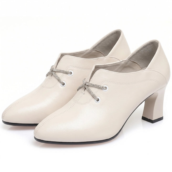 Stella Vance Pointed Pumps - Color:Off-white;Size:35