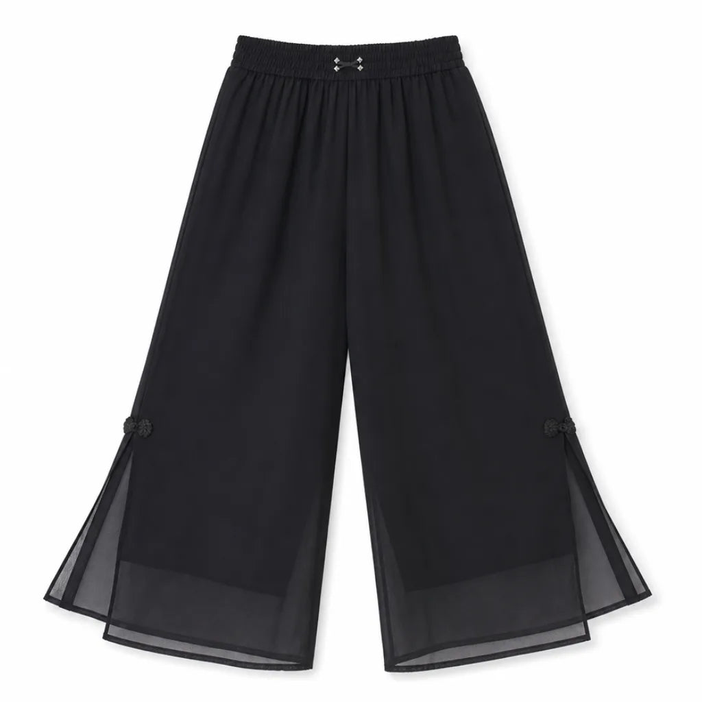 Stella Wide-Leg Trousers - Color:Black ;Size:M