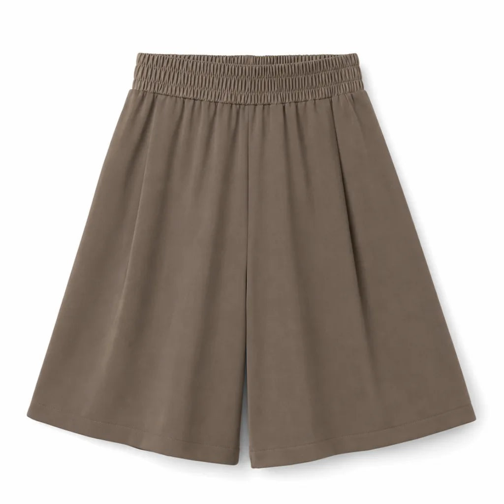 Stratton Flowy Bermuda Shorts - Color:Light Coffee;Size:M