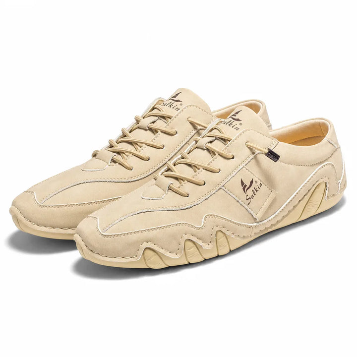 Sutton Lace-Up Trainers - Color:Beige;Size:38