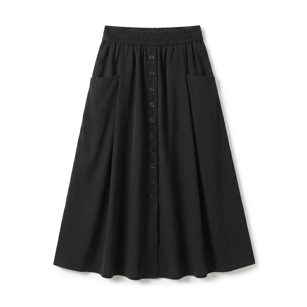 Talia Maxi Skirt - Color:Black;Size:S