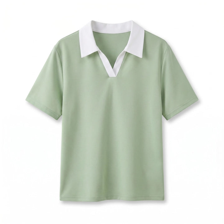 Thalia Polo Shirt - Color:Light Green;Size:S