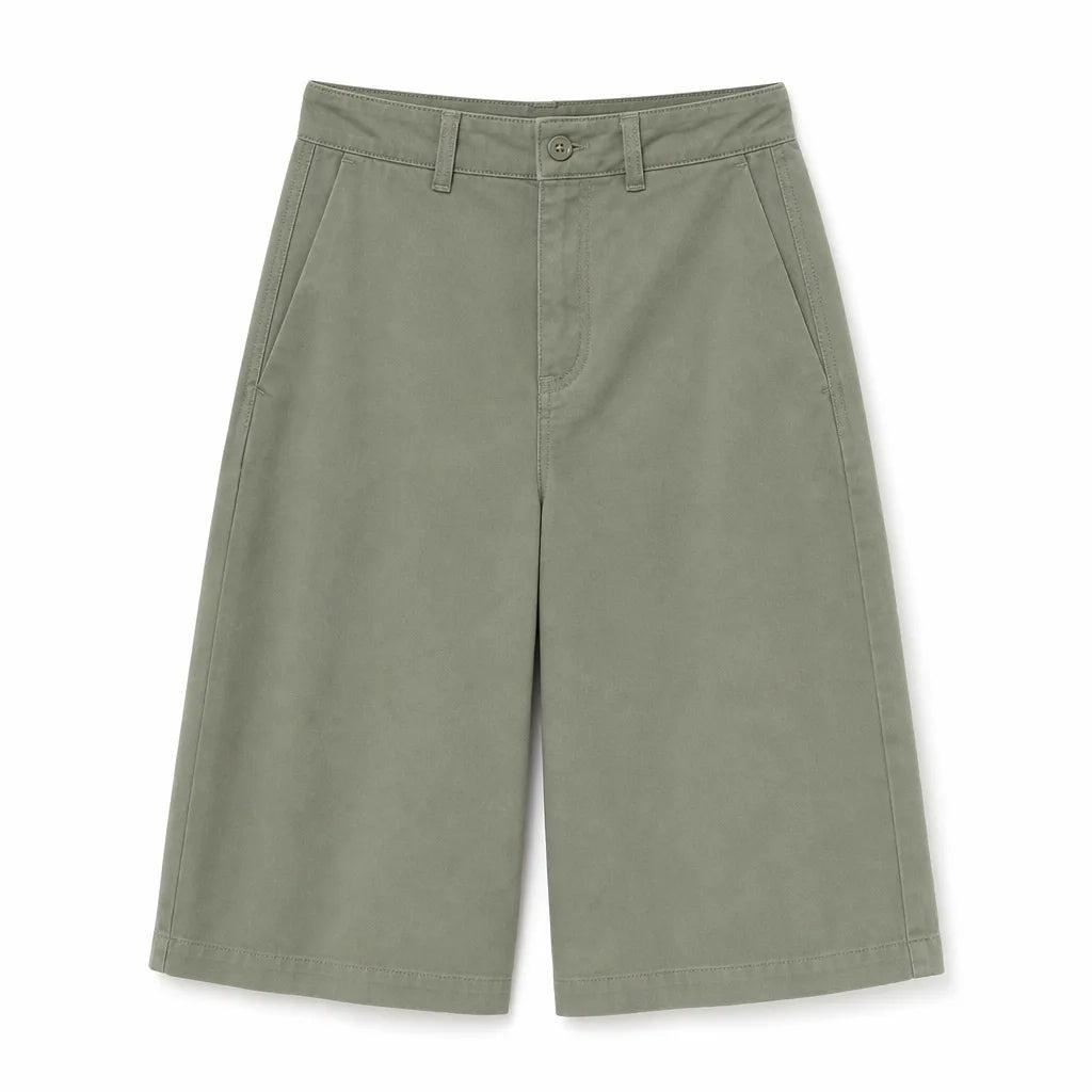 Thonny High Waist Utility Shorts - Color:Army Green;Size:S