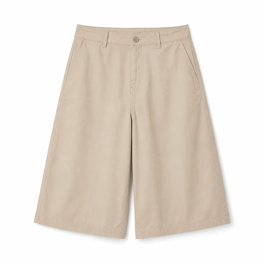 Thonny High Waist Utility Shorts - Color:Light Khaki;Size:S