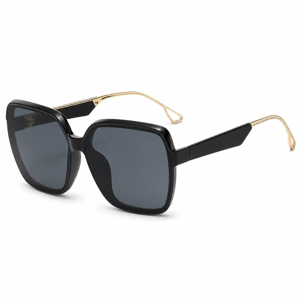 Valerie Oversized Square Shades - Color:Black