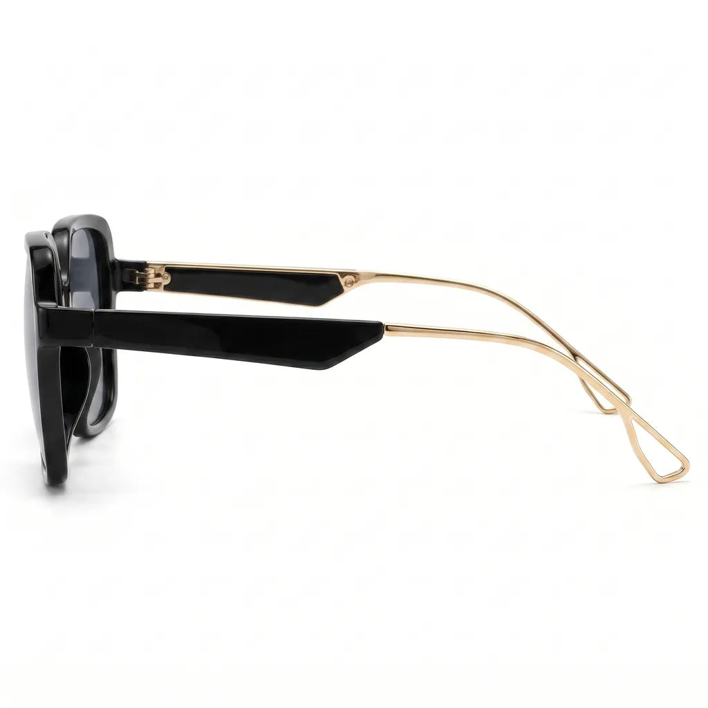 Women's Black Thomas Oversized Square Shades