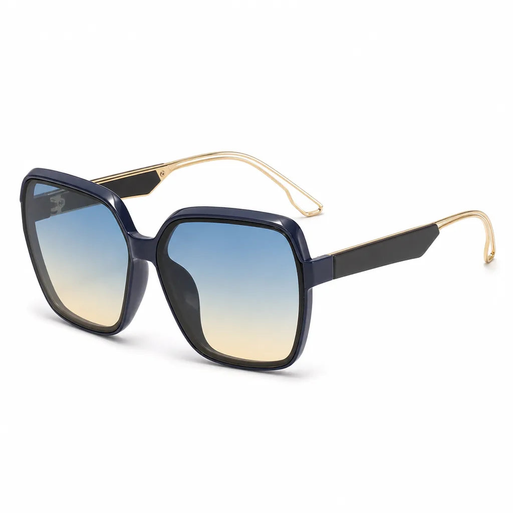 Valerie Oversized Square Shades - Color:Blue