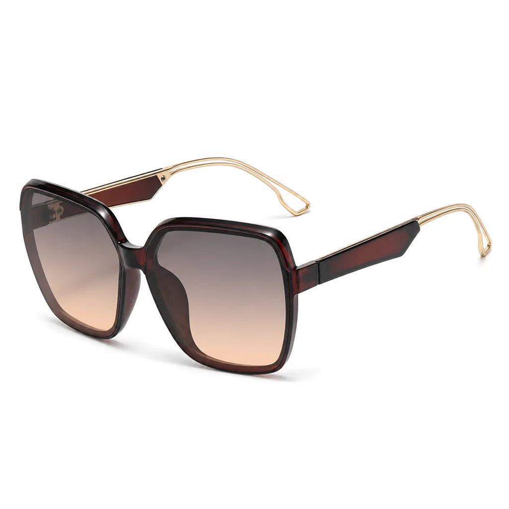 Valerie Oversized Square Shades - Color:Brown