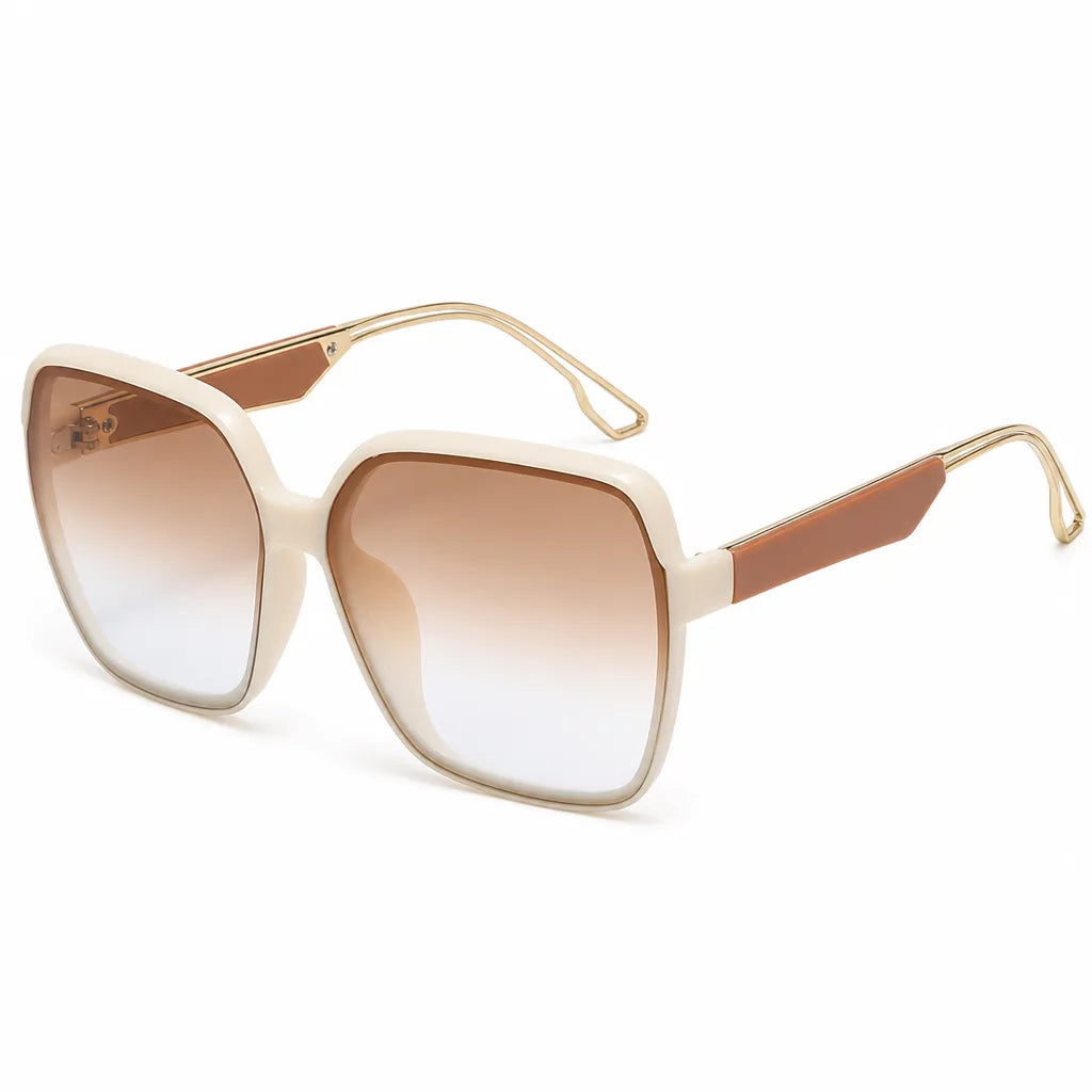 Valerie Oversized Square Shades - Color:White