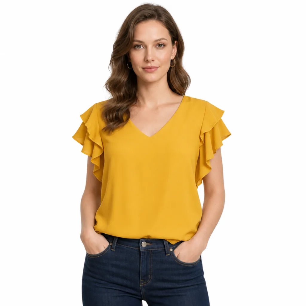 Women's Linden Ruffle Sleeve Blouse