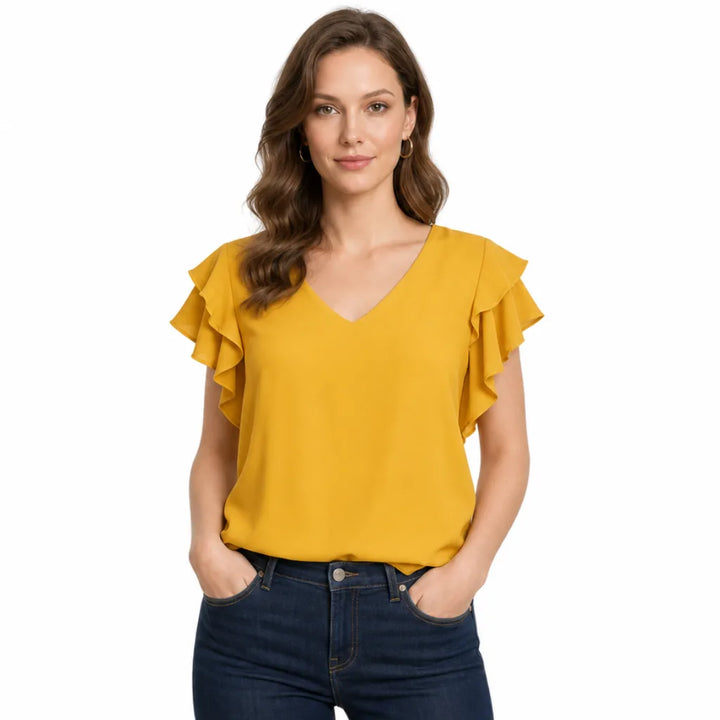Women's Linden Ruffle Sleeve Blouse