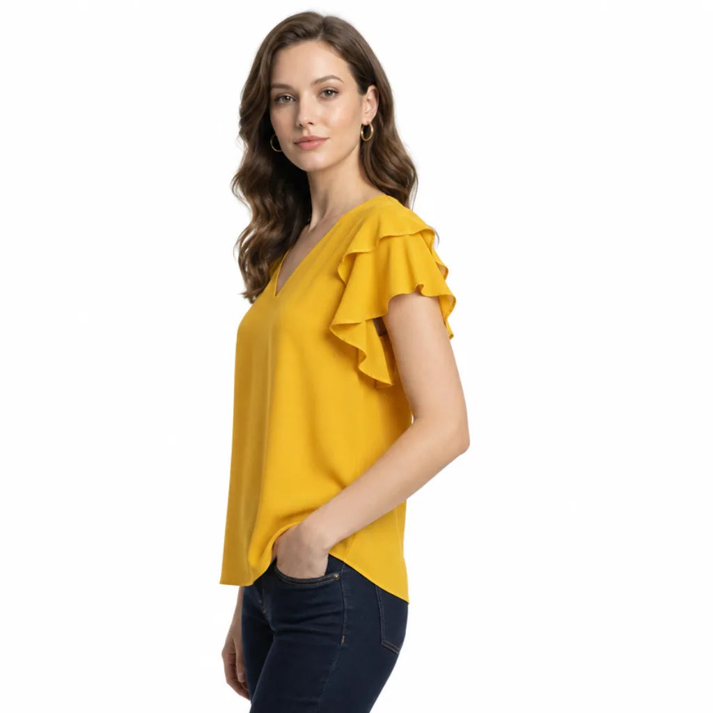 Women's Linden Ruffle Sleeve Blouse