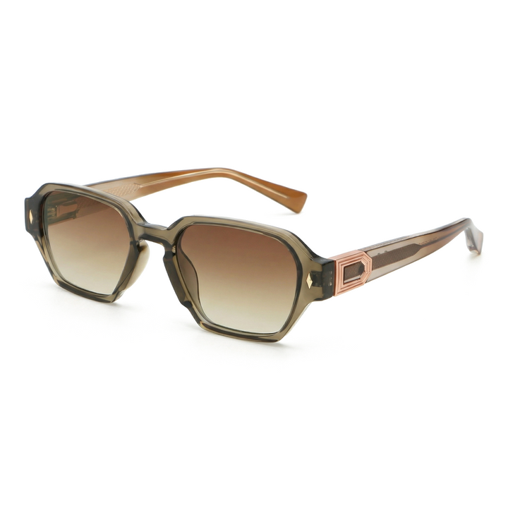 Velora Hexa Edge Shades - Color:C3 Transparent Tea/Gradient Tea Lens