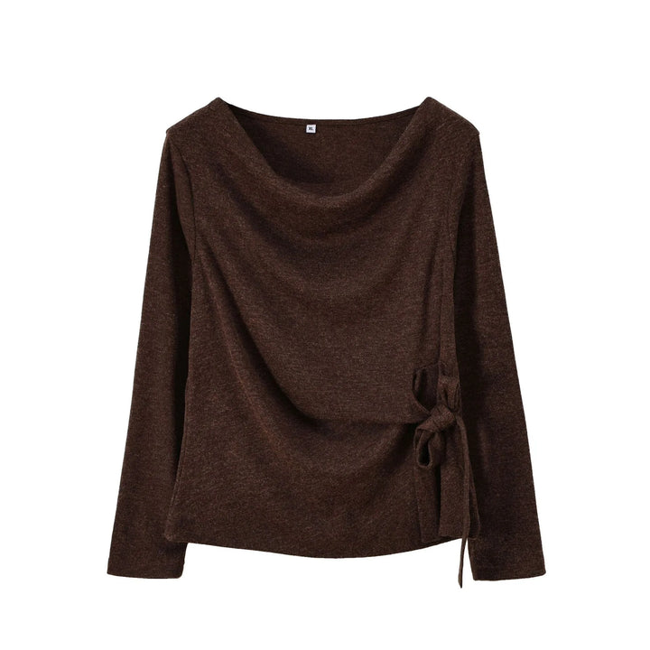 Victoria Blouse - Color:Brown;Size:M