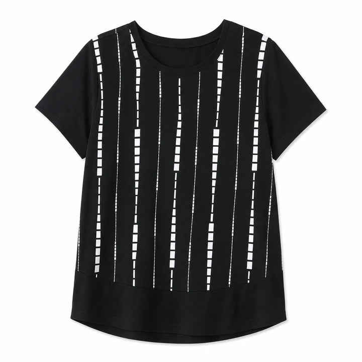 Victoria Crew Neck T-Shirt - Color:Black;Size:S